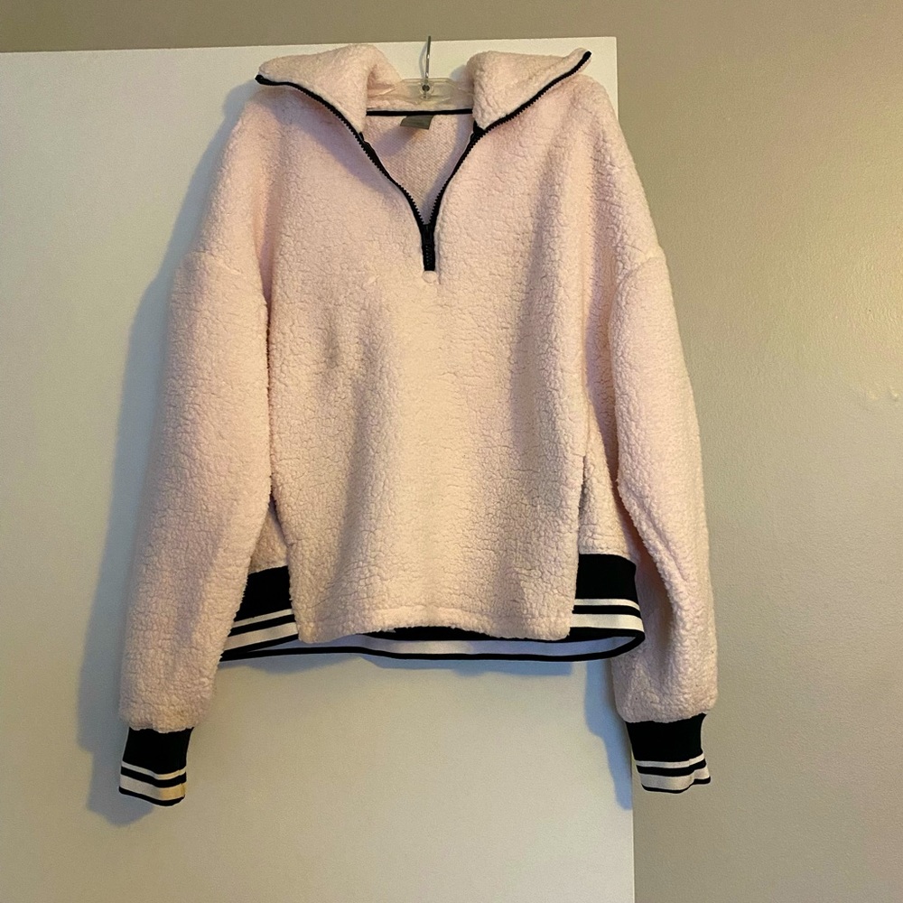 C9 Light Pink Sherpa Quarter Zip Bomber